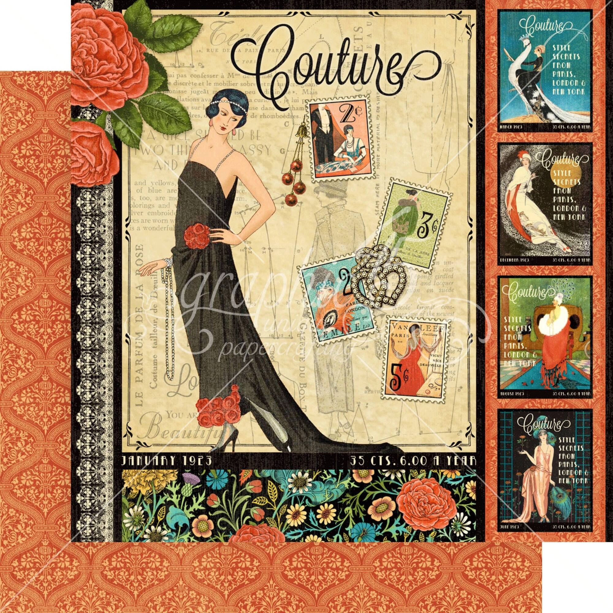Graphic 45 Deluxe Collector's Edition Pack 12" x 12", Couture